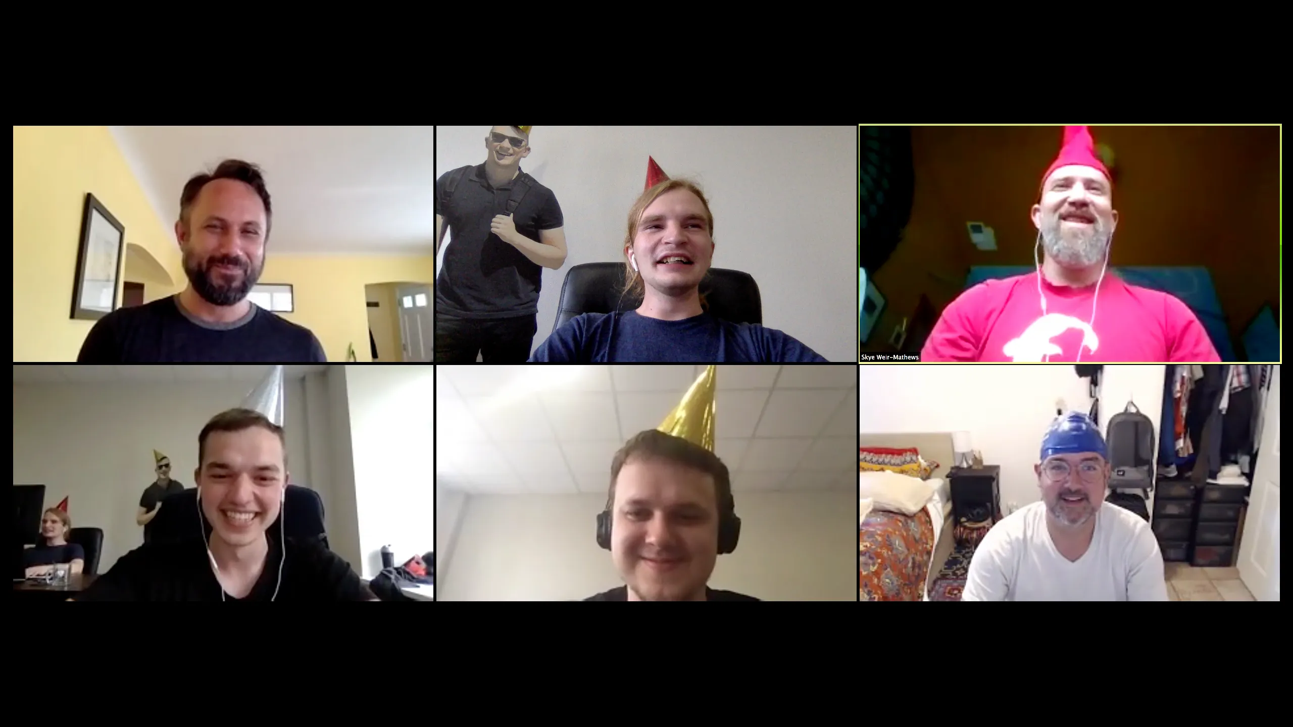 Rodeo team having a daily stand-up call with the GlassFrog team